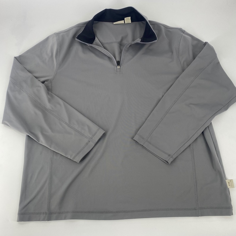 Rorie Whelan Golf Mens Grey 1/4 Zip Pullover Shirt Top‎ XXL
